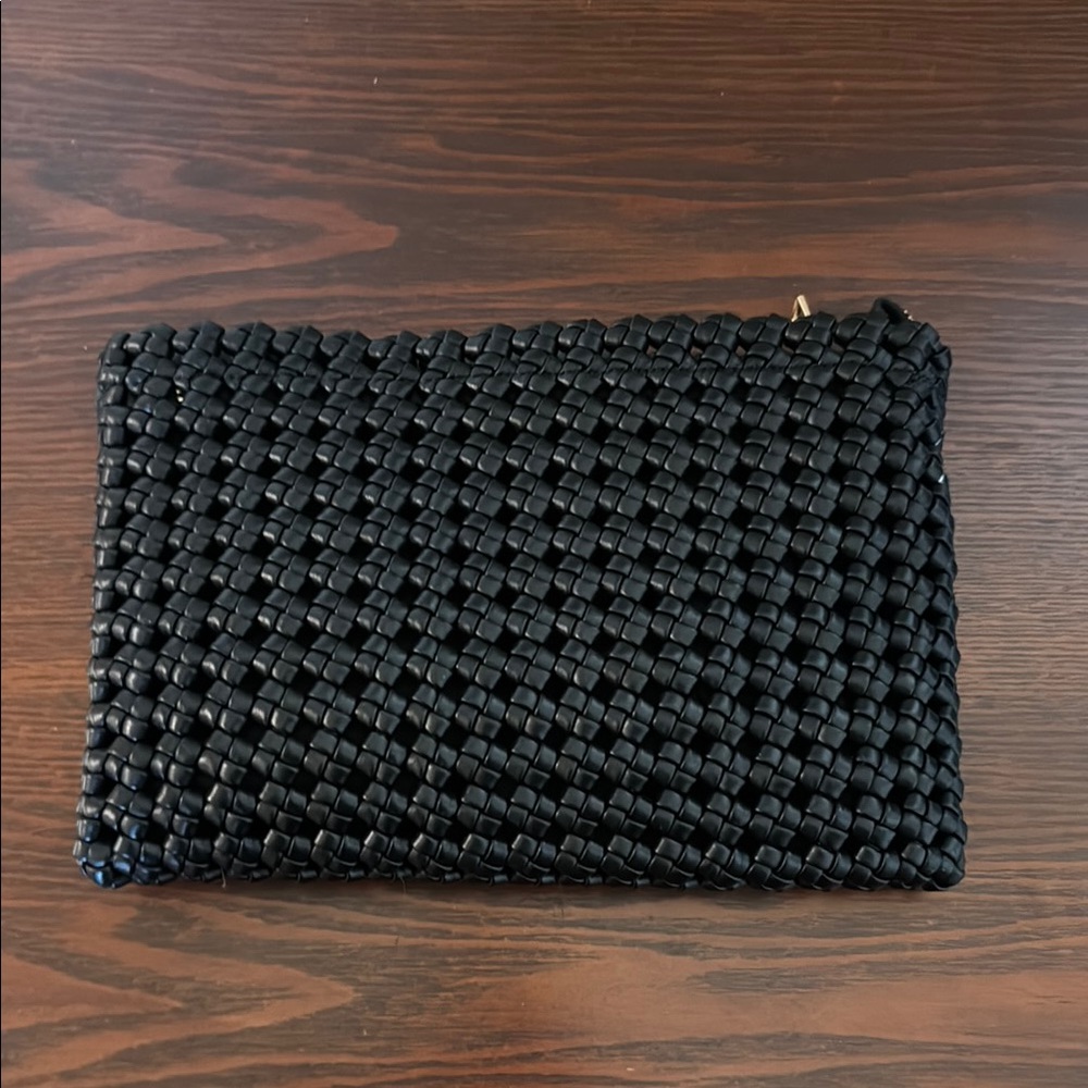 Black Woven Clutch